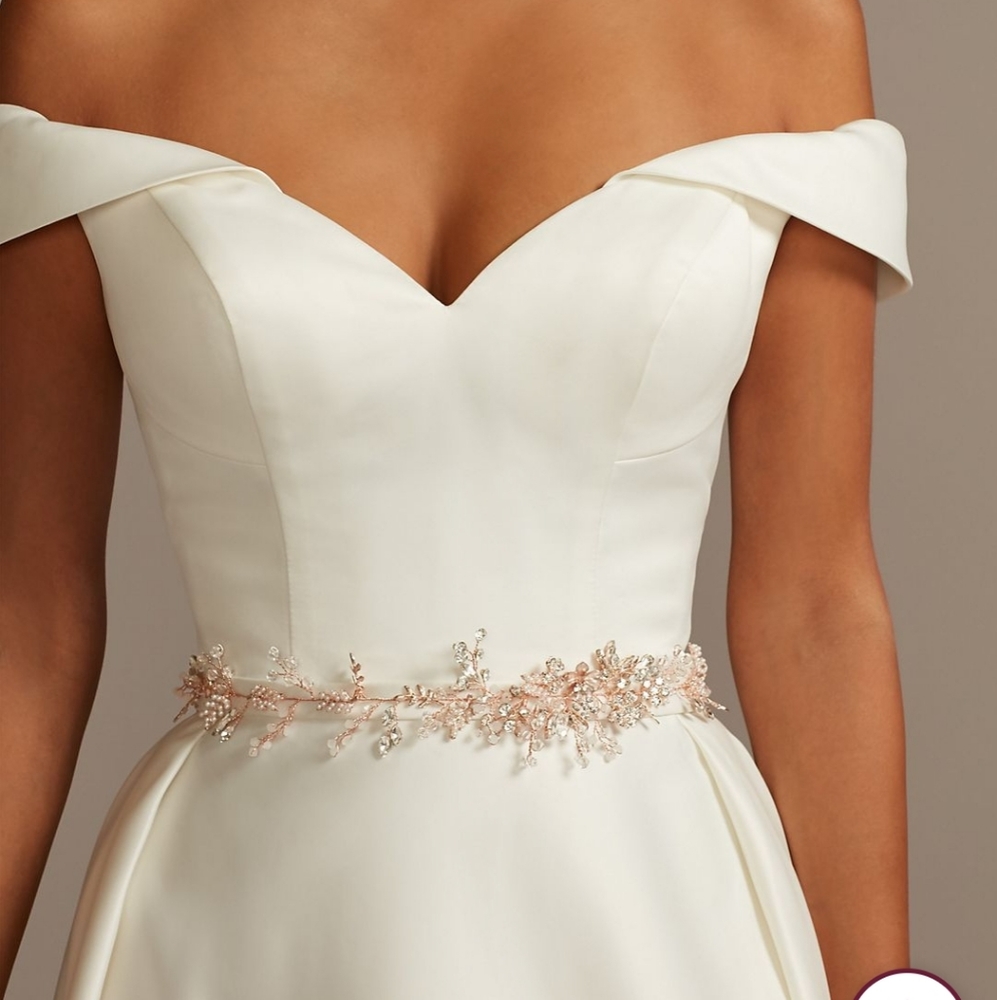 David's Bridal Rose Gold Belt